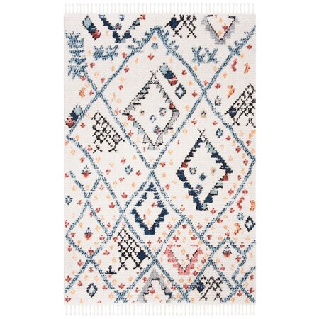 Safavieh 8 x 10 ft. Morocco Power Loomed Rectangle Area Rug Ivory & Multi Color MRC921A-8